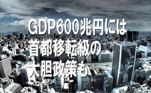 【今日の言葉】ＧＤＰ６００兆円には首都移転級の大胆政策も