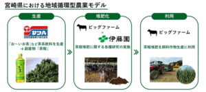 伊藤園、茶殻を飼料作物へ活用する全国初の循環モデルを開始、飼料作物活用で環境負荷低減